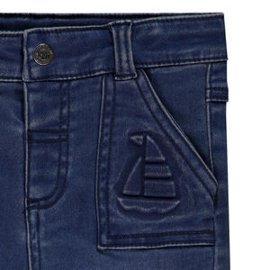 Jean en denim avec print en relief voilier pour bébé garçon 