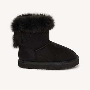 Bottines avec faussure fourrure et nœud pour fille 