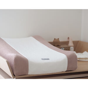 Housse de matelas à langer pour matelas Sofalange - Vieux Rose 