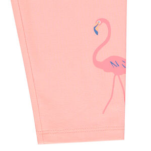 Corsaire uni print flamant rose pour bébé fille 