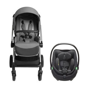 Poussette duo Athéna Xelium + siège-auto i-Prim gris/noir 