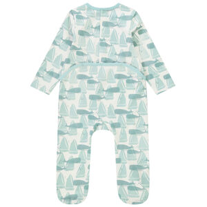 Lot de 2 dors-bien en jersey imprimé baleines pour bébé garçon 