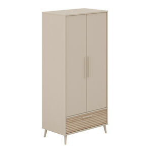 Armoire 2 portes et 1 tiroir Eefje Cashmere Beige/Groovy Chêne 