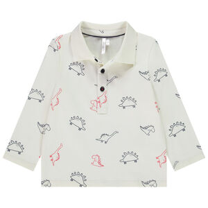 Polo manches longues imprimé dinosaures pour bébé garçon 