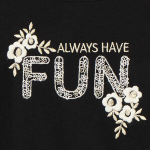 T-shirt manches longues brodé pour fille 