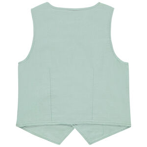 Gilet sans manches uni façon serveur garçon 