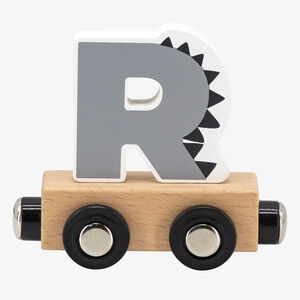 Lettre "R" en bois pour train coloré 