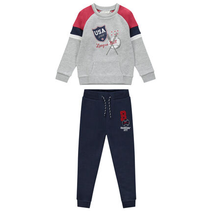 Jogging En Molleton A Poches Et Motif Esprit Sport Us Orchestra Fr