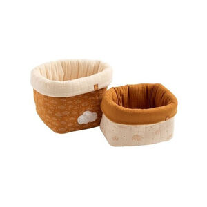 Lot de 2 panières gigognes en tissu Orsino 