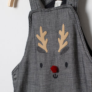 Salopette longue doublée motif élan esprit Noël 