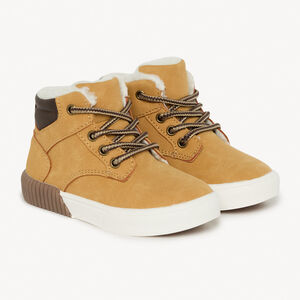 Bottillon camel avec lacets et zip pour bébé garçon 