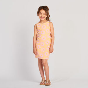 Robe sans manches ajourée imprimé fleurs pour fille 