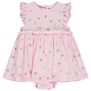 Robe body en jersey froissé imprimé pour bébé fille 