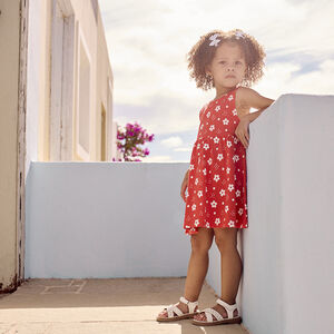 Robe sans manches imprimé fantaisie pour bébé fille 