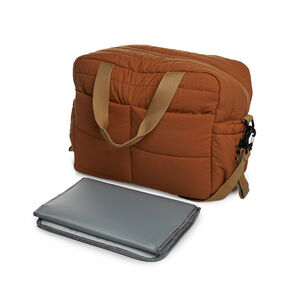 Sac à langer matelassé avec tapis Pluméa ocre 