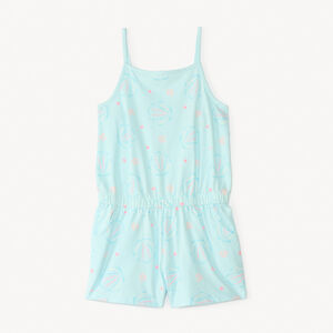 Salopette short en jersey imprimé fantaisie pour fille 