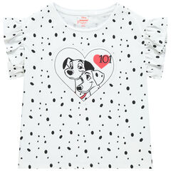 T-shirt manches courtes print 101 Dalmatiens Disney en coton bio pour enfant fille , Orchestra