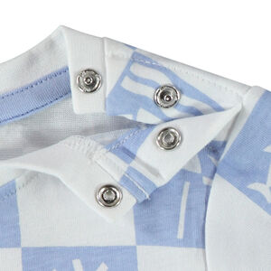 T-shirt manches courtes damier imprimé fantaisie pour bébé garçon 