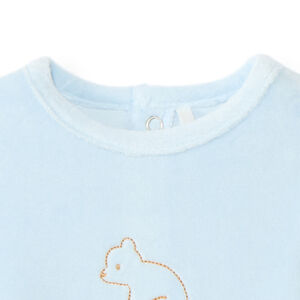 Dors-bien en velours brodé animal pour bébé garçon 