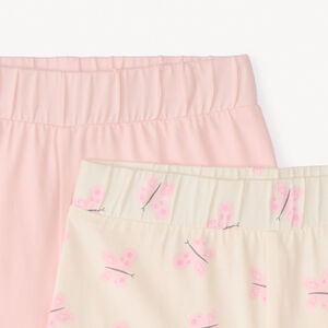 Lot de 2 shorts en jersey uni et imprimé fantaisie pour bébé fille 