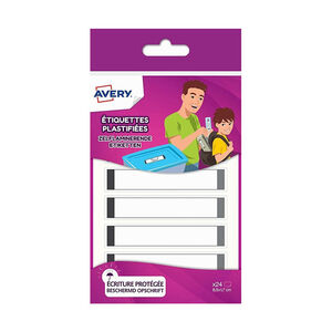 24 étiquettes plastifiées pour le matériel scolaire 