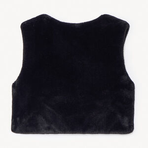 Gilet polaire sans manches uni en fausse-fourrure pour fille 