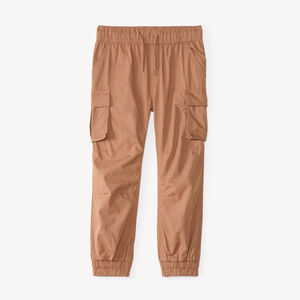Pantalon garçon style jogger cargo uni 
