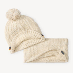 Set bébé garçon bonnet + snood doublé micropolaire 