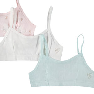 Lot de 3 brassières en jersey fille 