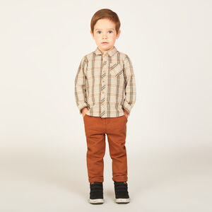 Ensemble 2 pièces avec chemise à carreaux pour bébé garçon 