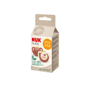 Lot de 2 sucettes caoutchouc For Nature 0-6M terracotta 