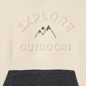 Sweat molleton à capuche effet colorblock pour garçon  