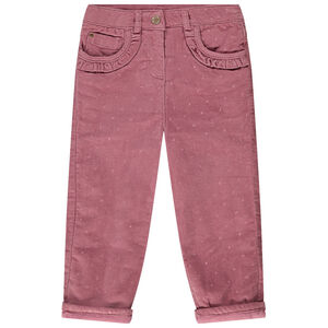 Pantalon slim en velours milleraies imprimé étoiles pour bébé fille 