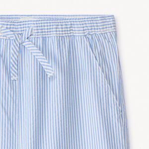 Pantalon droit en seersucker rayé pour fille  