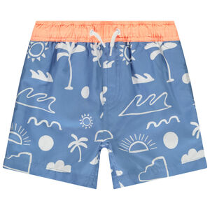 Short de bain imprimé fantaisie estival pour garçon 