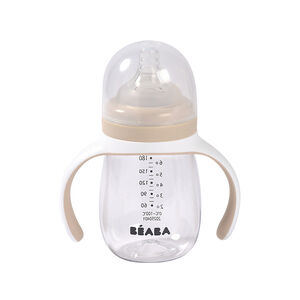 Biberon d'apprentissage 2 en 1 à anses 210ml argile 