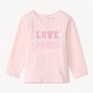 T-shirt manches longues brodé fantaisie pour bébé fille 