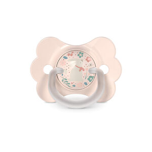 Sucette physiologique en silicone SX PRO Wonderland Butterfly 0-6 mois décorée en rose 