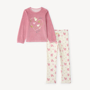 Pyjama 2 pièces en velours fille 