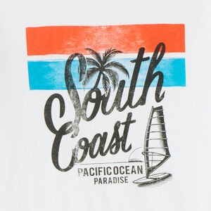 T-shirt manches courtes uni print fantaisie garçon 