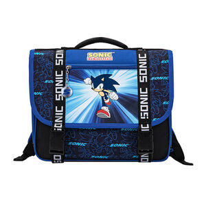 Cartable à 2 compartiments Sonic bleu 