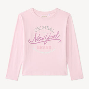 T-shirt manches longues fille à imprimé 
