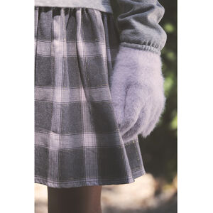 Gants en tricot effet fourrure fille 