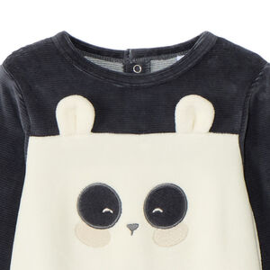 Dors-bien en velours fantaisie pour bébé garçon  