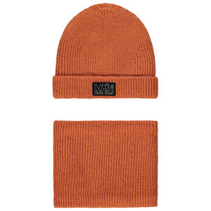Ensemble en tricot bonnet + snood unis pour garçon 