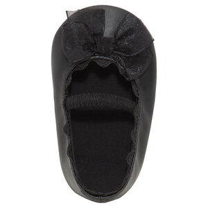 Babies noires avec élastique et noeud en tulle 