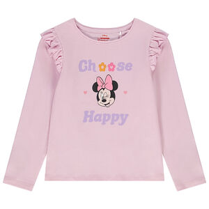 T-shirt manches longues print Minnie Disney pour fille 