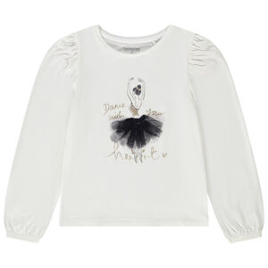 T-shirt manches longues motif fantaisie pour fille 