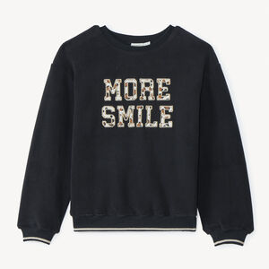 Sweat polaire oversize à patchs tachetés pour fille 