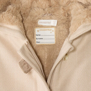 Manteau à capuche fille doublé en sherpa 